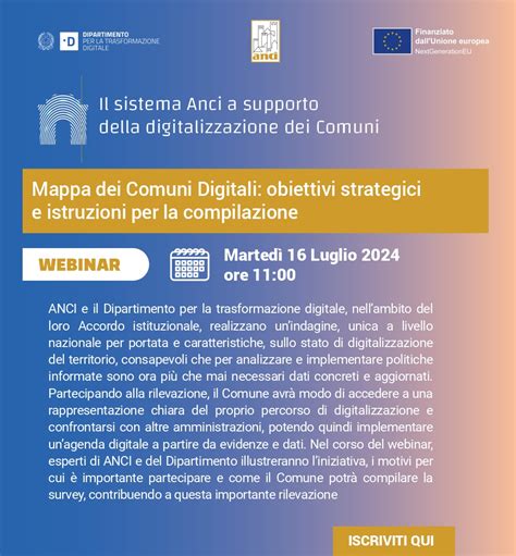 Registrazione E Slide Webinar Anci E Dipartimento Trasformazione