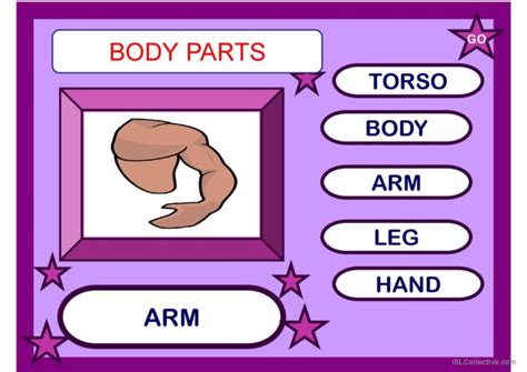 Body Parts General Readin English Esl Powerpoints