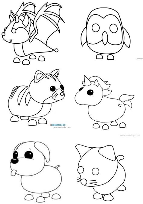 Adopt Me Coloring Pages Coloring Book Art Pets Drawing