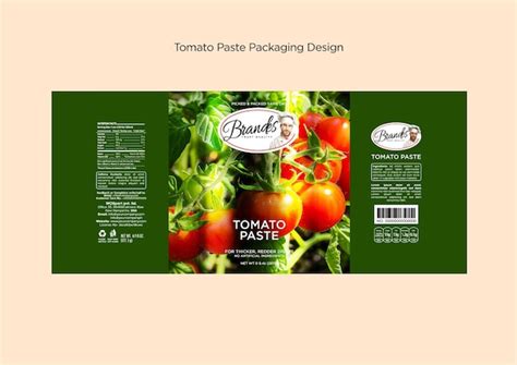 Premium Vector Premium Tomato Paste Packaging Label Design For Cans