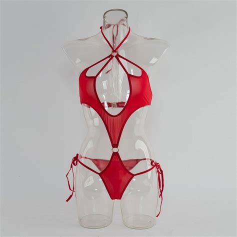Women Sexy Lingerie Swimsuit Bandage Bodysuit Backless Halter Swimwear Gift EBay
