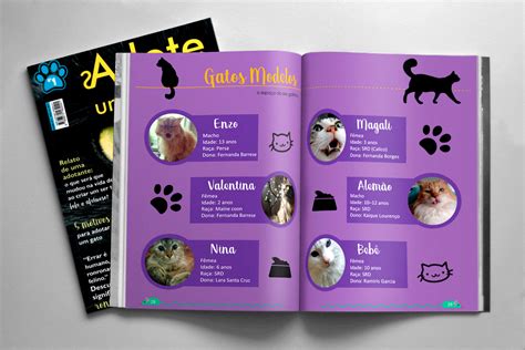 Revista Institucional Adote Um Gatinho On Behance