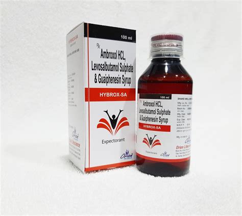 Levosalbutamol, Ambroxol Hydrochloride, Guaiphenesin Syrup 60 ml & 100 ...