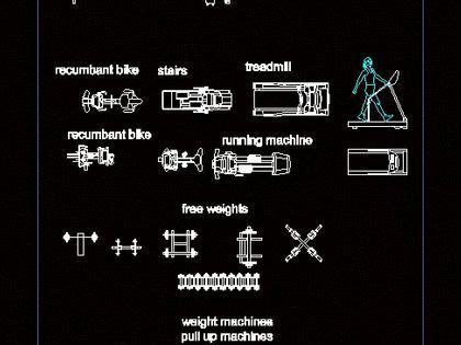 Bloques Mobiliario Gimnasio En Autocad Cad Kb Bibliocad