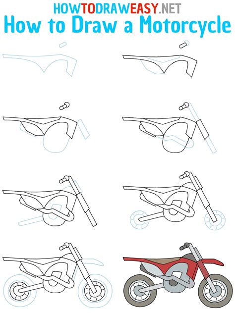 How To Draw A Motorcycle How To Draw Easy