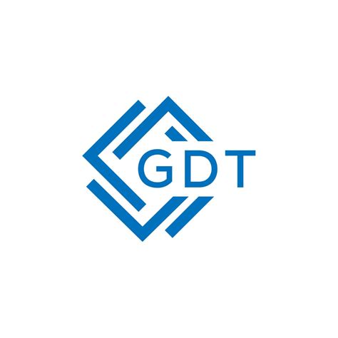 Gdt Letter Logo Design On White Background Gdt Creative Circle Letter