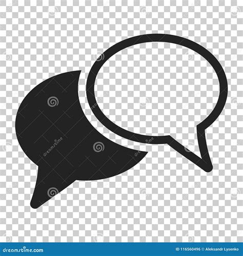 Speech Bubble Flat Vector Icon Discussion Dialog Logo Illustration Business Pictogram Concept