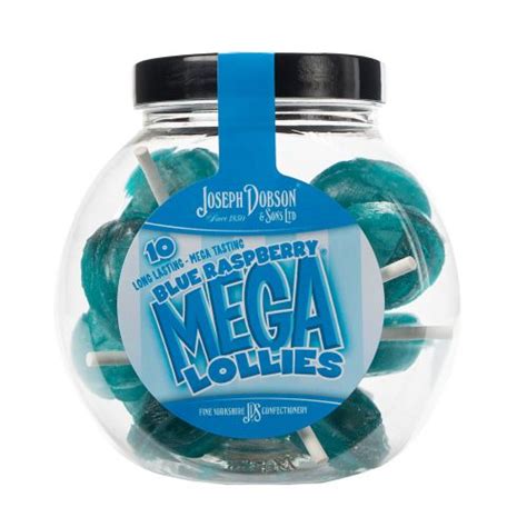 Blue Raspberry Mega Lollies Small Jar