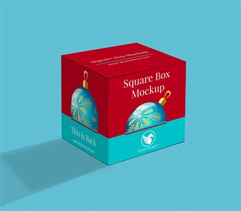 884 Square Box Mockup Free PSD PNG Include