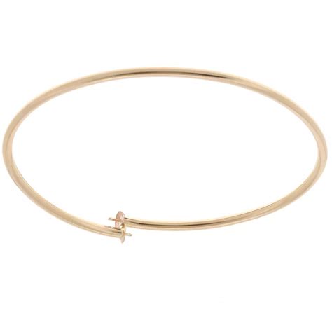 Bracelet Jonc Flexible Pour Semi Perc Es Gold Filled Or Lamin