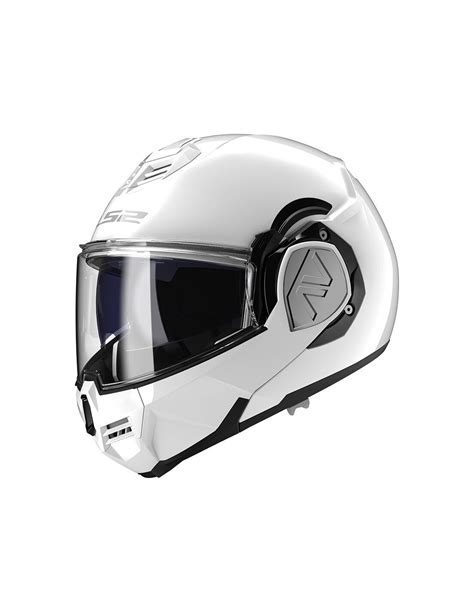 Ls Ff Advent Sport Solid White Flip Up Modular Motorbike Helmet