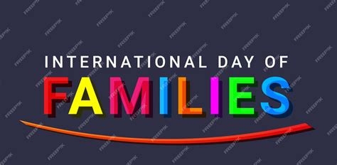 Premium Vector | A colorful logo for international day of families