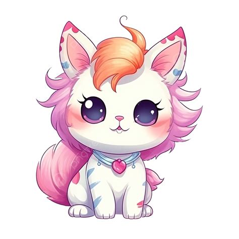 Personaje De Dibujos Animados Adorable Caticorn Png Dibujos Gato