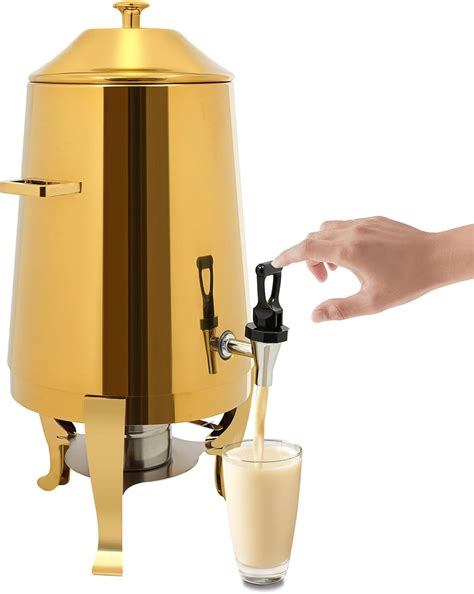 L Hot Beverage Dispenser Stainless Steel Coffee Urn Electric Hot Drinks Dispenser With
