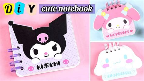 The Cute Notebook Is Decorated With Cartoon Characters