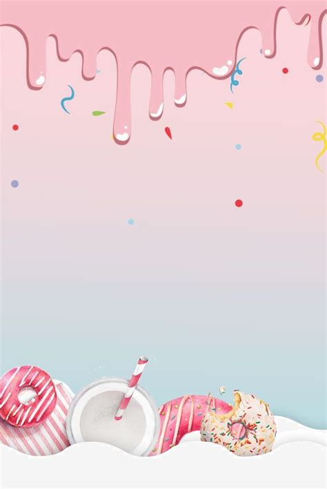 Eater Day Donut Flat Advertisement Wallpaper