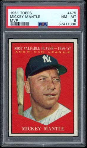 Topps Baseball Mickey Mantle Mvp Psa Ebay