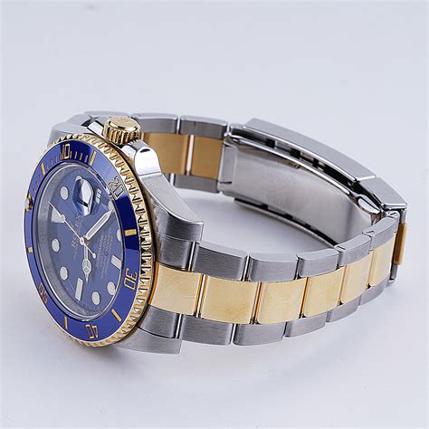 Rolex Submariner Two Tone Blue Dial Ceramic Bezel Circa 2019 | New York ...