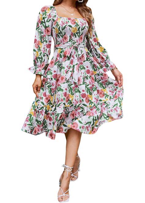 IWEMEK Dresses for Women Elegant Bohemian Cocktail Party Dress Workout