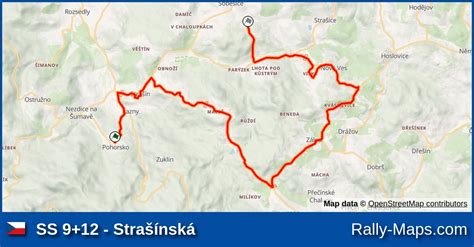 Ss Stra Nsk Stage Map Historic Vltava Rallye Rally