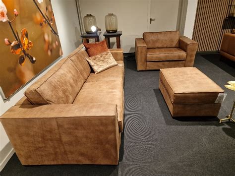 Lederland Voordelige Bankstellen Zits Loveseat Voetenbank