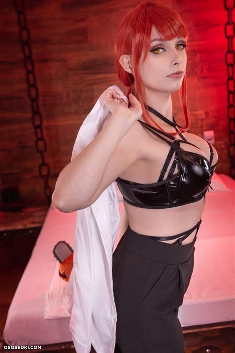 Miih Chainsaw Man Makima Latex Naked Cosplay Asian 92 Photos