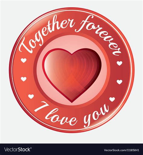 Together forever i love you heart symbol icon Vector Image