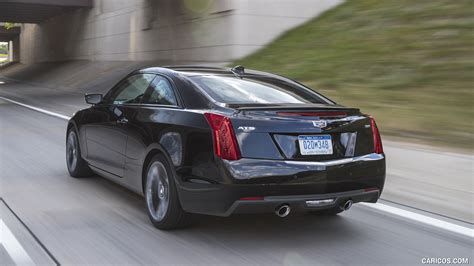 2017 Cadillac ATS Coupe with Carbon Black Package (Color: Black Raven) | Rear Three-Quarter