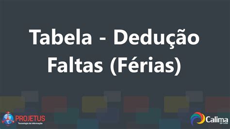 Tabela Para Calcular Faltas ENSINO