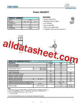 Vbm R Datasheet Pdf Vbsemi Electronics Co Ltd