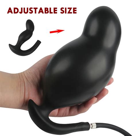 Go Out Double Layer Inflated Super Big Anal Plug Dildo Pump Butt Plug Anal Dilator Prostate