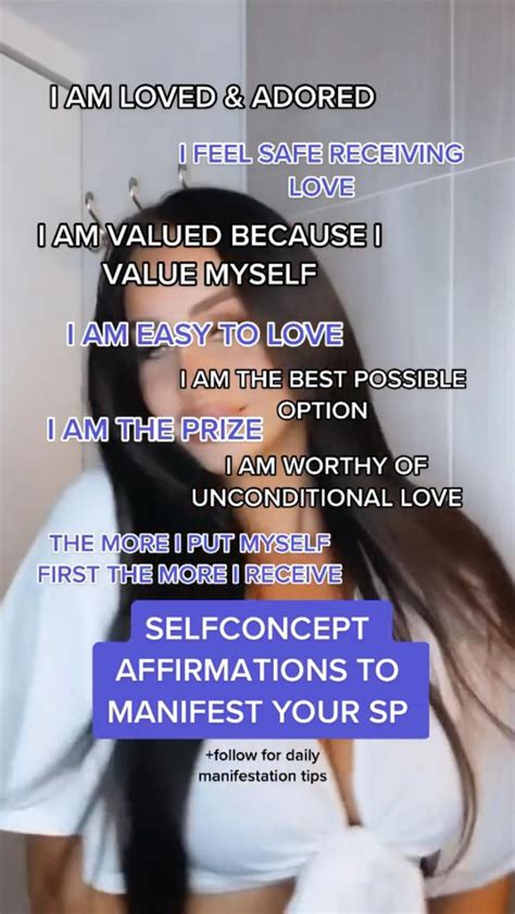 Self Concept Affirmations To Manifest Your Specific Person Love