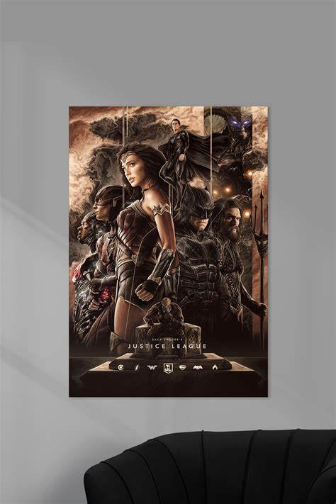 justice league  zack snyder dcu poster posterized