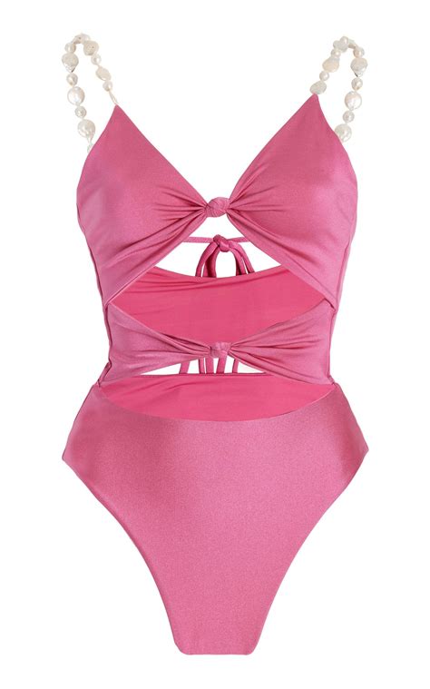 Hereida Shell Trimmed Cutout One Piece Swimsuit By Maygel Coronel