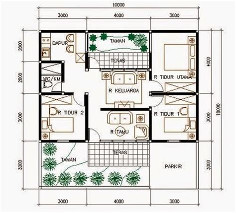 20 Denah Rumah Minimalis 3 Kamar Tidur - Rumahku Unik