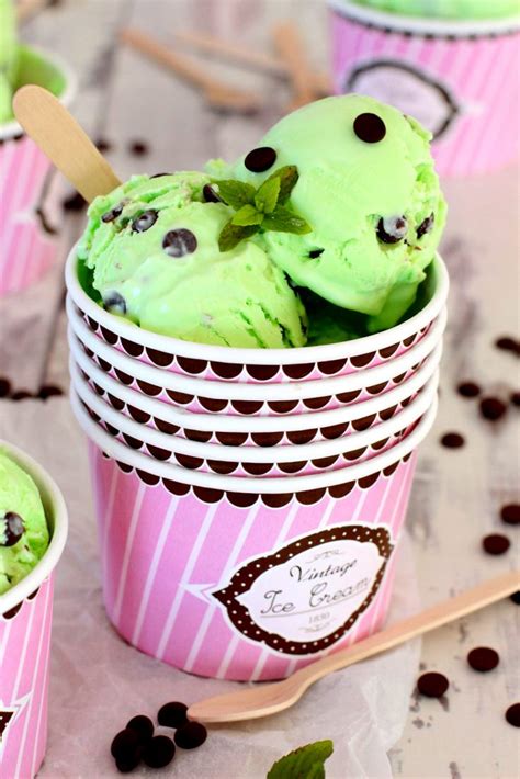 Helado de menta y chocolate Recetas fáciles de helados