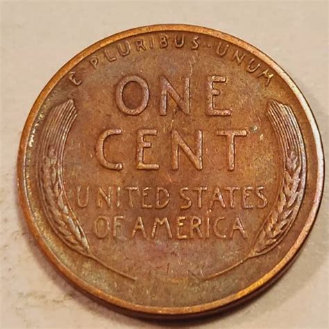 S Lincoln Wheat Cent Penny Rainbow Toned Gorgeously Us Coin