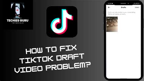 How To Fix TikTok Draft Video Problem YouTube