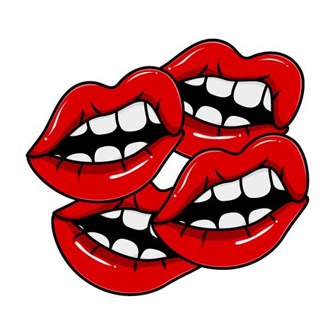 Red Lips Illustration 34515294 Vector Art At Vecteezy