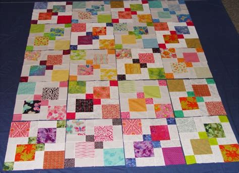 Tossed Nine Patch Quilt Free Pattern