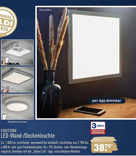 Lightzone Led Wand Deckenleuchte Angebot Bei ALDI Nord 1Prospekte De