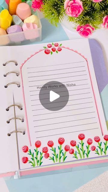 Handy Works With Nisha On Instagram Decoration With Notebook