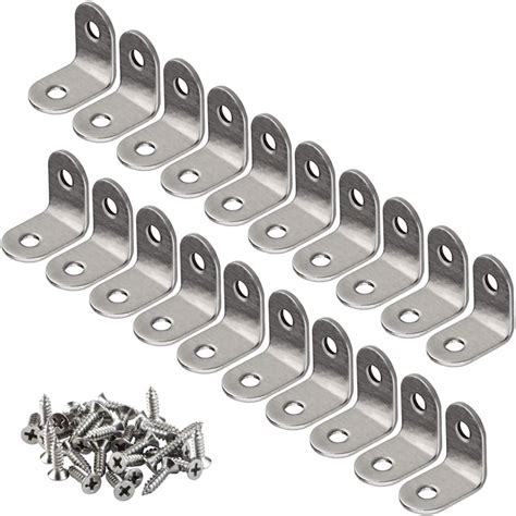 Eliseo 50 Pack Stainless Steel 90 Degree Angle L Shaped