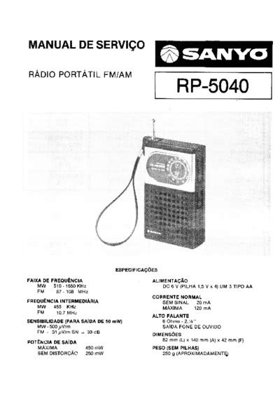 Sanyo Rp Serv Man Service Manual Repair Schematics