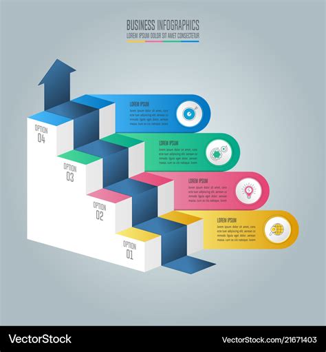 Infographic Design Business Concept With 4 Vector Image