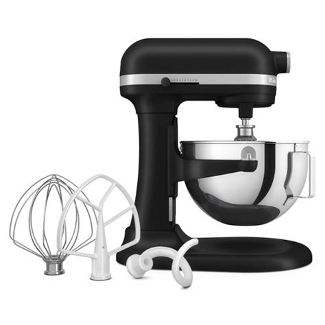 Kitchenaid 5.5qt Bowl-lift Stand Mixer - Ksm55 - Black Matte: 11 Speeds, 500w, Stainless Steel ...