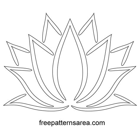 Lotus Flower Template Free Printable Printable Templates Free