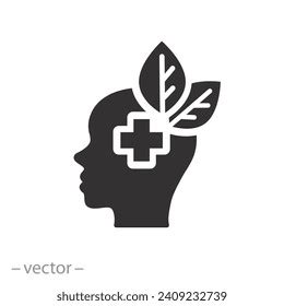 Psychological Help Treatment Icon Mental Health Stock Vector Royalty