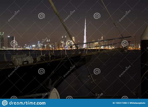 Dubai Slyline From Dubai Creek Harbour And Dubai Canal To Downtown And