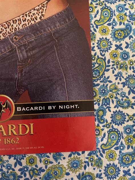 Vintage 2002 Bacardi Rum Print Ad Sexy Leopard Print Bikini Thong EBay